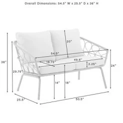Juniper 2pc Outdoor Wicker Conversation Set With Loveseat & Coffee Table - Cream/Natural - Crosley -Outdoor Garden GUEST 01fb9a53 1cf9 4442 8807 bcb5ae4b14dd