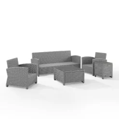 Bradenton 5pc Outdoor Wicker Sofa Set - Crosley -Outdoor Garden GUEST 0234dbd0 ab31 428c bae6 759df3d4f20c