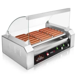 Olde Midway Electric Hot Dog Roller Grill Cooker With Glass Cover, Commercial Grade Machine -Outdoor Garden GUEST 0300fc61 399e 4e5d 91e9 09ca28b906cc