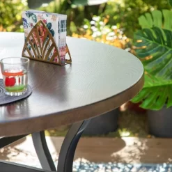 5pc Patio Set With Steel Table With 2" Umbrella Hole & Steel 360 Swivel Sling Arm Chairs - Captiva Designs -Outdoor Garden GUEST 03856012 e1d6 46b9 b03a d211fcaa3cee