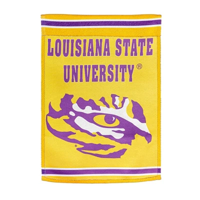 Evergreen Embossed Suede Flag, House Size, Louisiana State University 2 Evergreen Embossed Suede Flag, House Size, Louisiana State University - Image 2