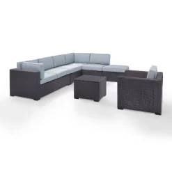 Biscayne 6pc Outdoor Wicker Sectional Set - Mist - Crosley 11 Biscayne 6pc Outdoor Wicker Sectional Set - Mist - Crosley -Outdoor Garden GUEST 04b1b7e9 dd50 4ce8 8f67 6c3bce258fee