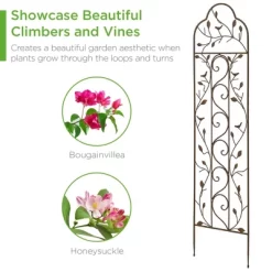Best Choice Products Set Of 2 60x15in Iron Arched Garden Trellis Fence Panel W/ Branches, Birds For Climbing Plants 8 Best Choice Products Set Of 2 60x15in Iron Arched Garden Trellis Fence Panel W/ Branches, Birds For Climbing Plants -Outdoor Garden GUEST 04d04023 35e4 4187 9291 211afa56bcaf