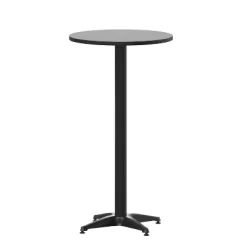Flash Furniture 23.25" Round Aluminum Indoor-Outdoor Bar Height Table With Flip-Up Table -Outdoor Garden GUEST 050e76ac 27f0 4667 bebc 1662065fa820