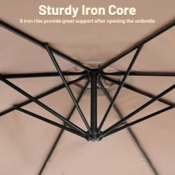 Costway 10 FT Patio Offset Umbrella W/8 Ribs Cross Base Tilt -Outdoor Garden GUEST 059cd7a1 ef9a 45c6 83f1 959d1c62253e