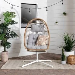Toluca Hanging Outdoor Boho Egg Chair With Cushion - Saracina Home 21 Toluca Hanging Outdoor Boho Egg Chair With Cushion - Saracina Home -Outdoor Garden GUEST 05e77d11 5bc0 4aed 8be6 80ea07404972