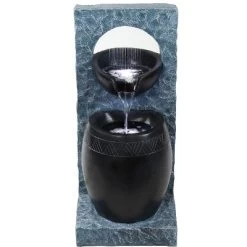 Sunnydaze Decor Sunnydaze Peaceful Rain Electric Outdoor Water Fountain - 31.75" H - Gray And Black -Outdoor Garden GUEST 062cc5f7 945c 4c2b 999e 2c3c6913f3f6