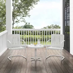 Bates 3pc Outdoor Chair Set - White - Crosley -Outdoor Garden GUEST 064832c9 c499 4da3 813f 29210227e4e3