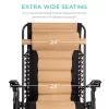 Best Choice Products Oversized Padded Zero Gravity Chair, Folding Outdoor Patio Recliner W/ Headrest, Side Tray