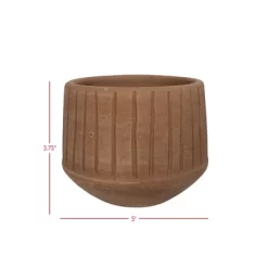 Routed Stripe Terracotta Planter By Foreside Home & Garden -Outdoor Garden GUEST 080cbb54 c8f7 41e4 9ab3 26ff839dc7cd