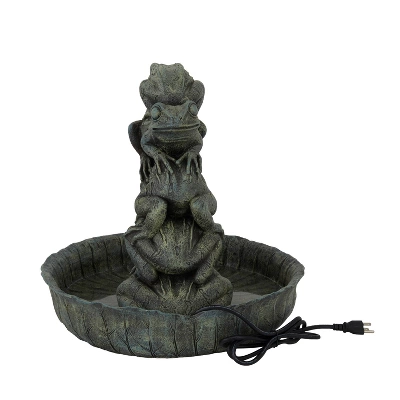 19" X 20" Rustic Resin Fountain Green - Olivia & May 2 19" X 20" Rustic Resin Fountain Green - Olivia & May - Image 2