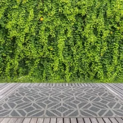 World Rug Gallery Modern Contemporary Geometric Indoor/Outdoor Area Rug -Outdoor Garden GUEST 09550485 ee19 446a 86e3 8633d1ab8422