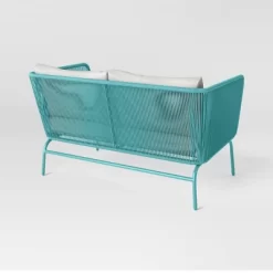 Fisher Patio Loveseat - Blue-Green - Project 62™ -Outdoor Garden GUEST 09cdf780 0dc2 49ce 9cd5 79115711619a