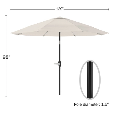 Nature Spring Auto-Tilt Patio Umbrella - 10-Foot, Tan 3 Nature Spring Auto-Tilt Patio Umbrella - 10-Foot, Tan - Image 3