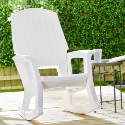 Semco Plastics SEMTPE Extra Large Recycled Plastic Resin Durable Outdoor Patio Rocking Chair -Outdoor Garden GUEST 0b1fc6b9 62ab 4498 b352 8f7b0b791f3f