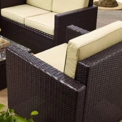 Palm Harbor 5pc Outdoor Wicker Conversation Set - Sand - Crosley 9 Palm Harbor 5pc Outdoor Wicker Conversation Set - Sand - Crosley -Outdoor Garden GUEST 0b5a9a0f baec 4e46 8a26 b0e13d1c65f3