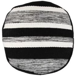 Northlight 18" Black And White Striped Outdoor Woven Pouf Ottoman -Outdoor Garden GUEST 0bd09b1c 9dbb 4b24 a600 e1350bc4f9b4