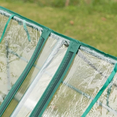 Gardenised Green Outdoor Waterproof Portable Plant Greenhouse With 2 Clear Zippered Windows 7 Gardenised Green Outdoor Waterproof Portable Plant Greenhouse With 2 Clear Zippered Windows - Image 7