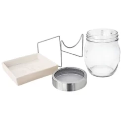 Tribest GEO Sprouting Jar System With Stainless Steel Rack And Ceramic Base Plate – Clear -Outdoor Garden GUEST 0db44342 1f1d 4440 af90 29990d9b606e