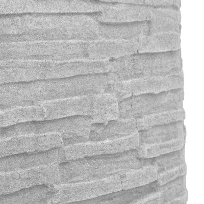 Good Ideas Impressions Riverwalk 50-Gallon Faux Slate Surface Dual Spigot Locations Rain Barrel W/2 Brass Spigots & Screen, Light Granite 4 Good Ideas Impressions Riverwalk 50-Gallon Faux Slate Surface Dual Spigot Locations Rain Barrel W/2 Brass Spigots & Screen, Light Granite - Image 4