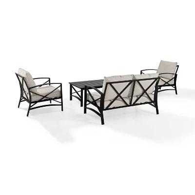 4pc Kaplan Outdoor Seating Set - Crosley 2 4pc Kaplan Outdoor Seating Set - Crosley - Image 2
