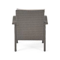 Keana 5pc Faux Rattan Club Chair & Fire Pit Chat Set - Christopher Knight Home -Outdoor Garden GUEST 0f168e18 25a6 48bc afd0 82ff58b22979