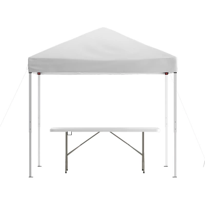 Emma And Oliver Outdoor Event/Tailgate Tent Set With Pop Up Event Canopy And Wheeled Case And Bi-Fold Table With Carrying Handle 2 Emma And Oliver Outdoor Event/Tailgate Tent Set With Pop Up Event Canopy And Wheeled Case And Bi-Fold Table With Carrying Handle - Image 2