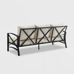 Kaplan Outdoor Metal Sofa Oil Rubbed Bronze With Cushions - Crosley -Outdoor Garden GUEST 113dca0c c8df 49cc 8b41 3a5fa6af54ce