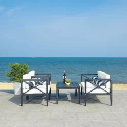 Nunzio 4pc Living Set With Accent Pillows - Black/Beige - Safavieh 9 Nunzio 4pc Living Set With Accent Pillows - Black/Beige - Safavieh -Outdoor Garden GUEST 11c5a904 f861 4c26 bd82 c98e0422763e