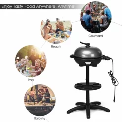 Costway Electric BBQ Grill 1350W Non-stick 4 Temperature Setting Outdoor Garden Camping -Outdoor Garden GUEST 11ebac14 d0e4 49ce a450 4f8e1949c9ac