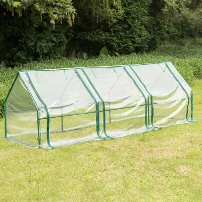 Gardenised Green Outdoor Waterproof Portable Plant Greenhouse With 2 Clear Zippered Windows 6 Gardenised Green Outdoor Waterproof Portable Plant Greenhouse With 2 Clear Zippered Windows - Image 6