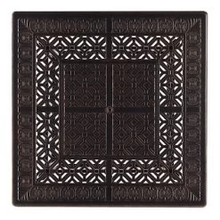 5pc Outdoor Dining Set With 42" Aluminum Square Medallion Design Fire Table & Deep Seating Swivel Rocking Chairs - Oakland Living -Outdoor Garden GUEST 1394ba6e 92c8 48ea 9f57 e3e6727d9ed9