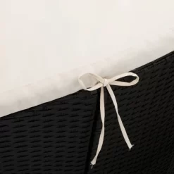 6pc Wicker Round Outdoor Sectional Set With Cushions - Black/Beige - GODEER -Outdoor Garden GUEST 139523bc f700 401e afcf 7cd4bca4a904