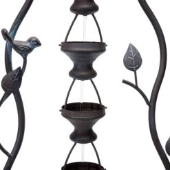 41" Metal Seven Hanging Cup Tier Layered Floor Fountain Bronze - Alpine Corporation -Outdoor Garden GUEST 13c13815 078f 4e75 b42d ec2144b63fb1