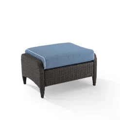 Kiawah Outdoor Wicker Ottoman - Crosley -Outdoor Garden GUEST 13ef5908 e98c 43ab aa11 65ebd136ec8b