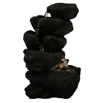 Sunnydaze Decor Sunnydaze Indoor Office Entryway Tabletop Serene Rocky Falls Water Fountain Feature With LED Light - 10" 2 Sunnydaze Decor Sunnydaze Indoor Office Entryway Tabletop Serene Rocky Falls Water Fountain Feature With LED Light - 10" - Image 2