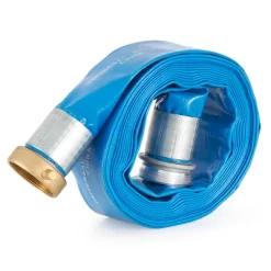 Apache 98138040 2 Inch Diameter 25 Foot Length 70 PSI Polyester-Reinforced PVC Lay Flat Pool Sump Pump Hose With Aluminum Pin-Lug Connection, (2 Pack)