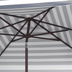 7.5' Square Elsa Fashion Line Umbrella Navy/White - Safavieh -Outdoor Garden GUEST 15f80caf a5c5 4a50 a051 f58e448f7263