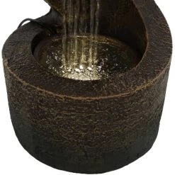 Sunnydaze Decor Sunnydaze Indoor Contemporary Decorative Polyresin Winding Showers Tabletop Water Fountain With LED Lights - 13" -Outdoor Garden GUEST 15f86ff3 52e6 4f06 8e04 ce4ab36d0b77