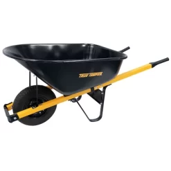 6 Cu. Ft. Barrow In A Box Steel Wheelbarrow With Never Flat Tire And Steel Handles - True Temper