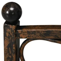 Outsunny 3.4FT Metal Arch Zen Garden Bridge With Safety Siderails, Decorative Footbridge, Delicate Floral Scrollwork For Stream, Fish Pond, Brown -Outdoor Garden GUEST 19af8125 ca71 43dd bebd 118cddfe8b57