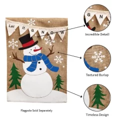 Evergreen Let It Snow Garden Burlap Flag 12.5 X 18 Inches Indoor Outdoor Decor 8 Evergreen Let It Snow Garden Burlap Flag 12.5 X 18 Inches Indoor Outdoor Decor -Outdoor Garden GUEST 19e3d260 9826 402f a6db 1bc0aabb443e