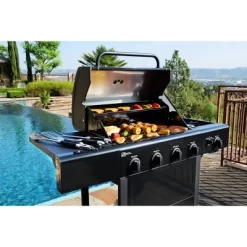Kenmore 4-Burner Open Cart Grill With Side Burner -Outdoor Garden GUEST 1a86948d ac5d 4e81 b085 a538f6c6d818