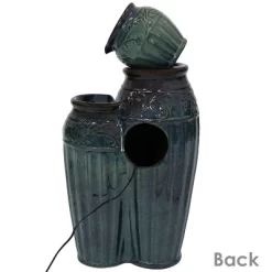 Sunnydaze Decor Sunnydaze 27"H Electric Ceramic Dark Turquoise Tour De Vase Outdoor Water Fountain With LED Lights 17 Sunnydaze Decor Sunnydaze 27"H Electric Ceramic Dark Turquoise Tour De Vase Outdoor Water Fountain With LED Lights -Outdoor Garden GUEST 1b61da33 6ad7 41a8 9021 3b24d9a10f4a