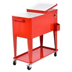 Costway 80-quart Cooler Beer Cart Outdoor Entertaining Rolling Party Steel Bar Bistro -Outdoor Garden GUEST 1c6a2ceb a9d2 4d57 9b3e dc18990d814d
