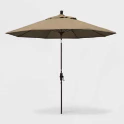 9' Aluminum Collar Tilt Crank Sunbrella Patio Umbrella - California Umbrella -Outdoor Garden GUEST 1c871c01 eca6 42f6 b42c 3d2206e947c5