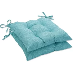 Outdoor/Indoor Tufted Seat Cushions Blue - Pillow Perfect -Outdoor Garden GUEST 1c8e9357 e26b 4b6c ae88 89f556045eda