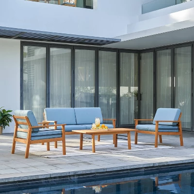 Gloucester 4pc Patio Sofa Set - Vifah 2 Gloucester 4pc Patio Sofa Set - Vifah - Image 2