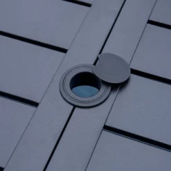 8pc Outdoor Dining Set With Metal Slat Top Table & Wrought Iron Chairs - Black/Beige - Captiva Designs -Outdoor Garden GUEST 1cf75668 10a4 4ea7 bc21 dba709f437d0