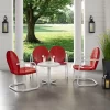 Griffith 4pc Outdoor Conversation Set - Bright Red - Crosley